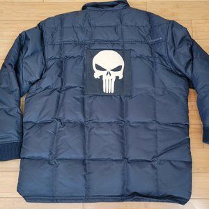 MARVEL The Punisher Vintage Quilted Puffer Jacket Black